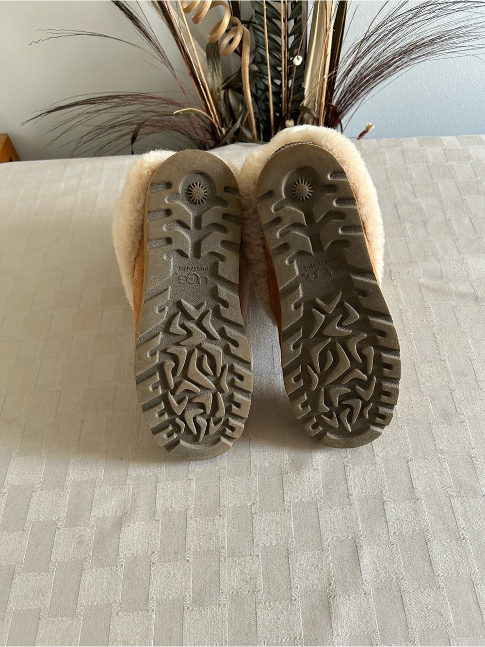Ugg Camel Tan Suede Maylin Mid Calf Boots - Picture 8 of 11